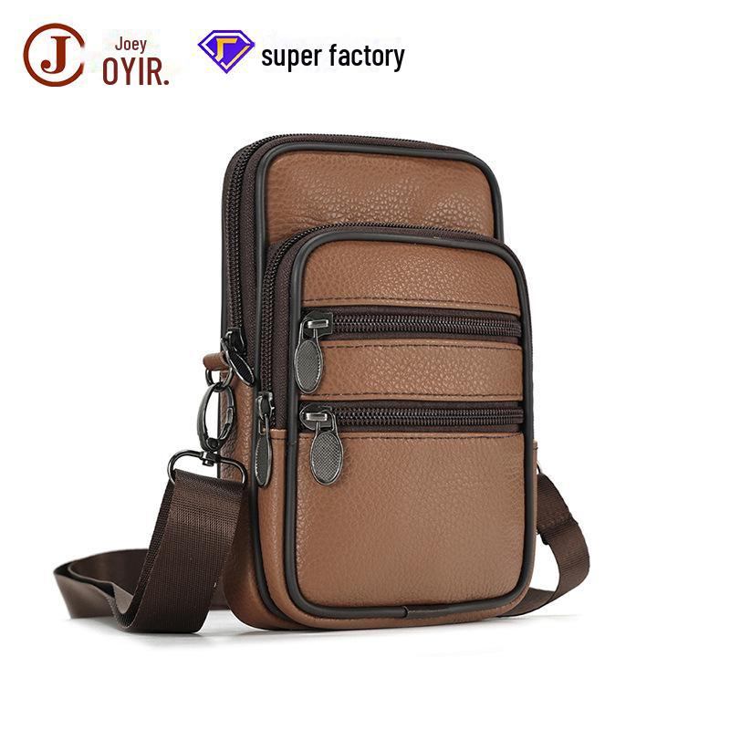 Мужская сумка-мессенджер и поясная сумка из натуральной кожи - многофункциональный кошелек из коровьей кожи для спорта и бизнеса на открытом воздухе