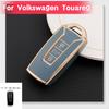 Чехол-держатель для ключей Брелоки Funda Llave для Volkswagen Touareg 2018 2019 2020 2021 3-кнопочный брелок-сумка