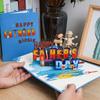 Holiday Gift Pop-Up With Envelope Happy Fathers Day Card 3D Stereo Handmade Gift Greeting Card