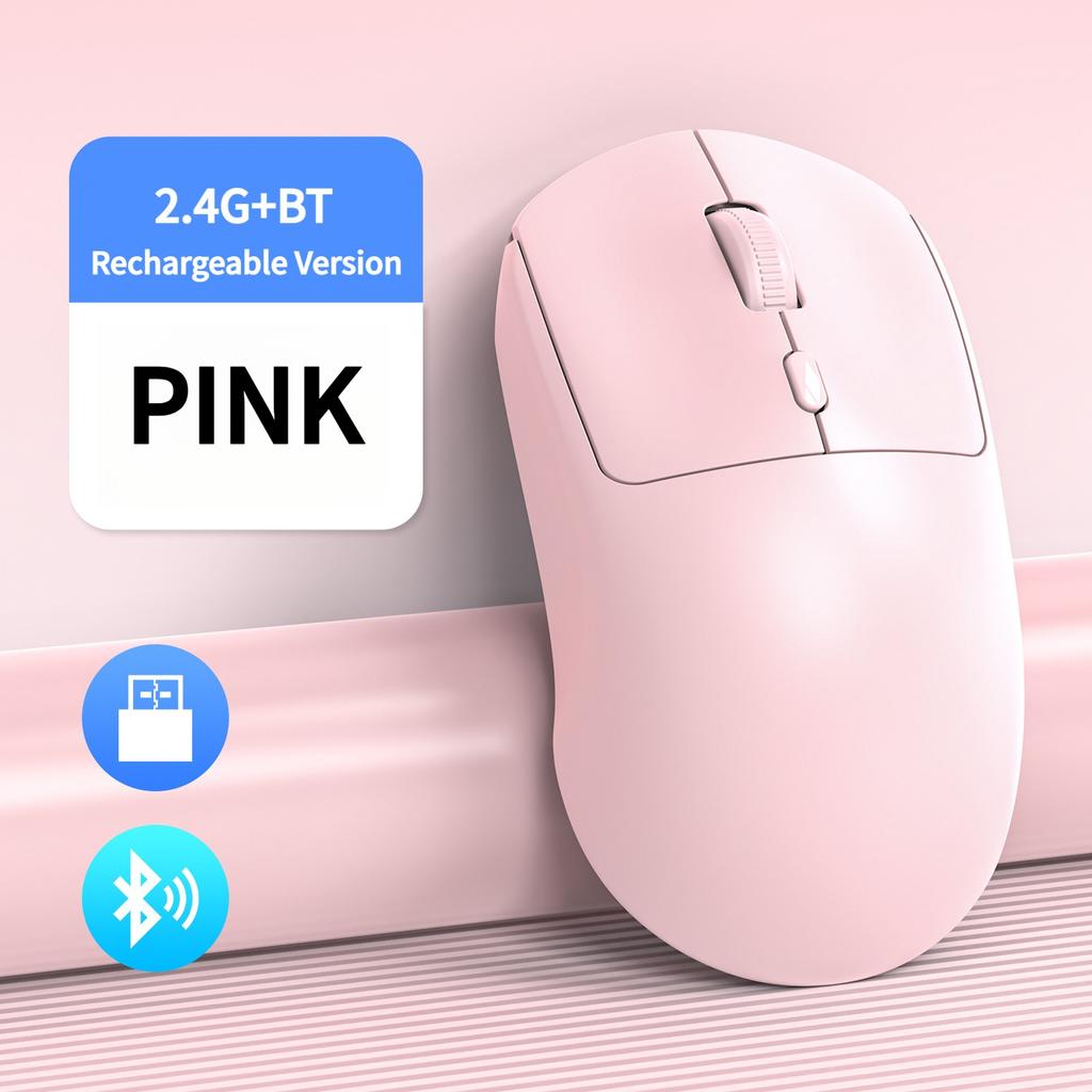 NexusClick New 2.4G/Dual-mode Rechargeable Wireless Mouse,Ergonomic Gaming Office Mice 800-1200-1600 DPI Mice for PC Laptop