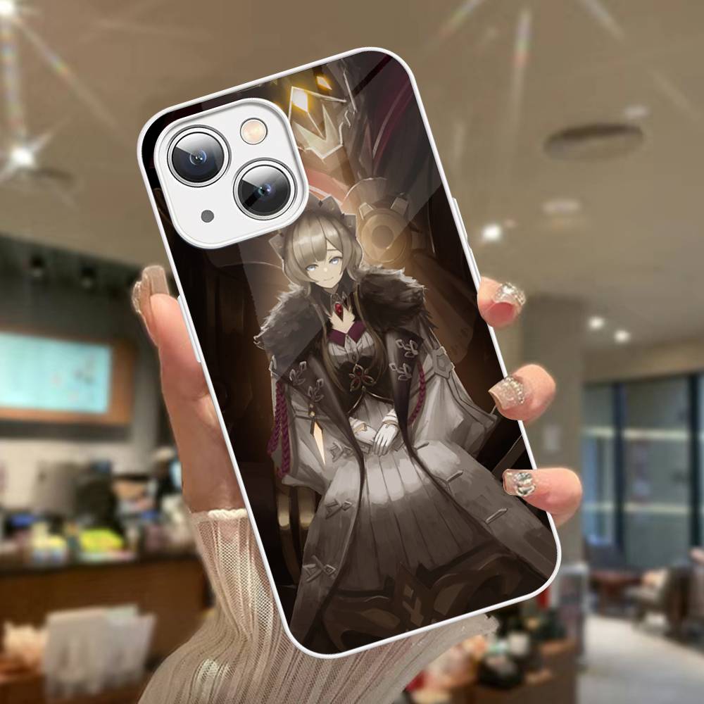 Game Genshin Impact Sandrone Tempered Glass For iphone 14 13 12 11 Pro Mini XS MAX 14Plus X XS XR Fundas