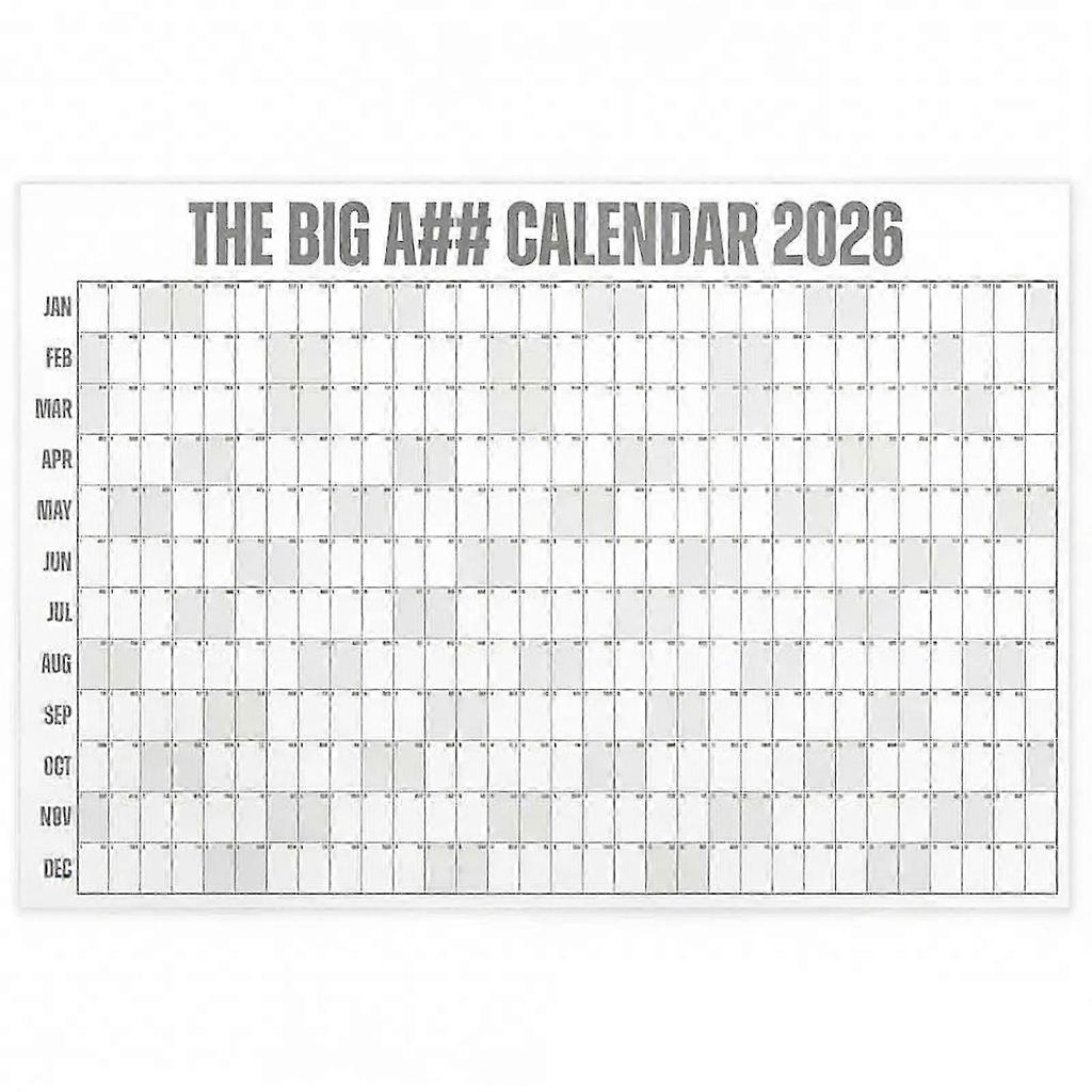 The Big A## Calendar 2026 - Oversized Wall Calendar with Pen & Stickers, 2026 Monthly Planner for Home Office, 33x43 Inches
