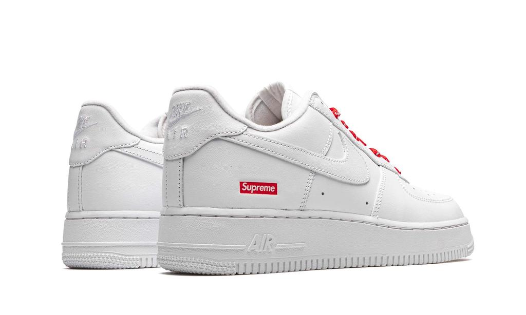 Nike Air Force 1 CU9225 100 with Supreme Mini Box White Size Men's Low-Top Logo, - 6, White/White