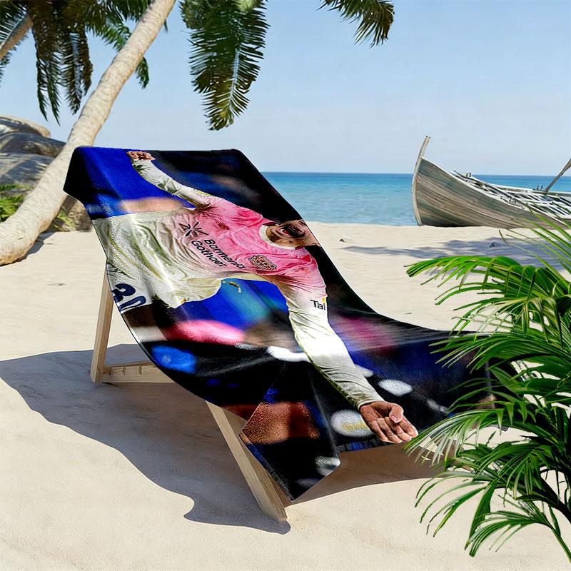 Ibrahim Maza Print Beach Towel, Large Soft Quick Dry Towel for Beach Camping Swimming