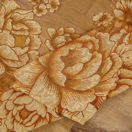 Домашняя дверь, окно, балкон, современная роскошная прозрачная тюль-вуаль с цветочным принтом, занавеска