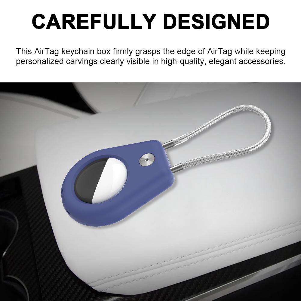 For Apple Airtags Holder Case Waterproof Keychain Holder Case Full Cover Dog Tracker Locator Device for Pet Key Luggage Backpack