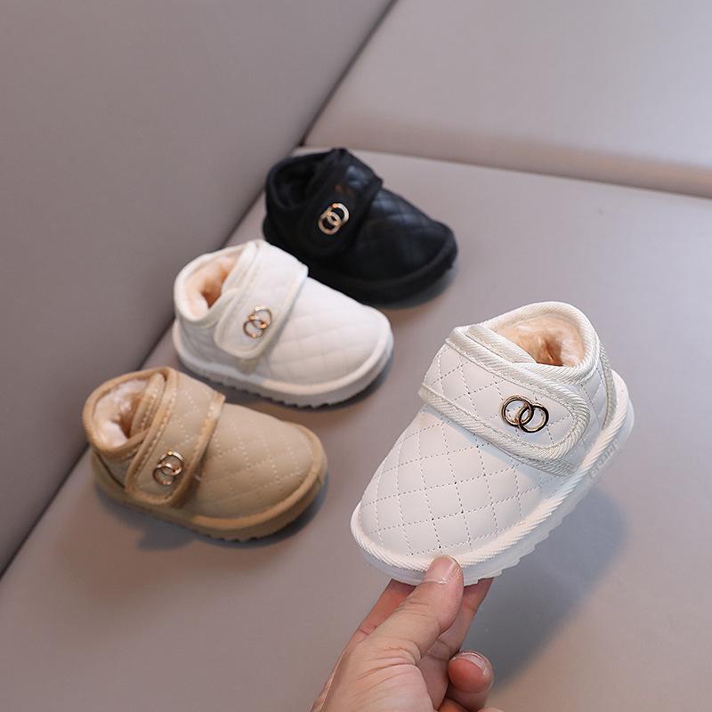 Водонепроницаемые детские зимние ботинки с бархатной подкладкой — теплая зимняя обувь с мягкой подошвой для малышей (Мальчики и девочки)