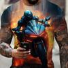 T-Shirt For Men's Motorcycle Printed 3D Tshirts Summer Oversized T-Shirt Men's Short Sleeve Tops Men's Clothing Streetwear