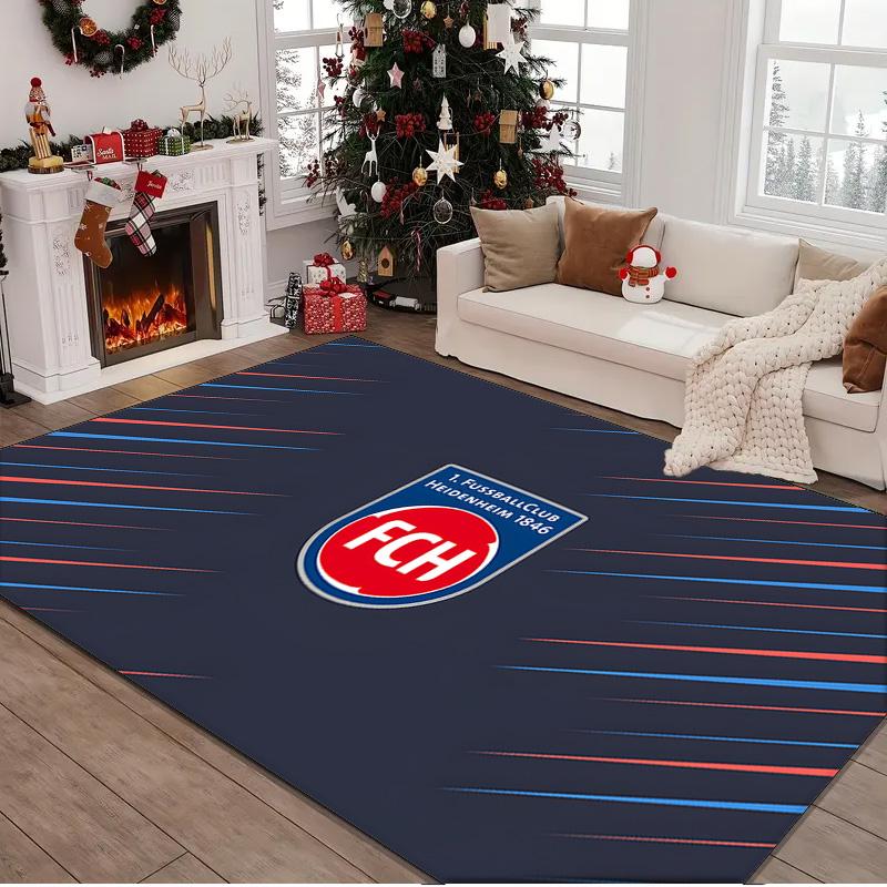 1PC rug Heidenheim Crest Carpet, Chair Rug,Area Rug for Office Bedroom living rooms bedroom, Doormat decor Christmas fan gifts