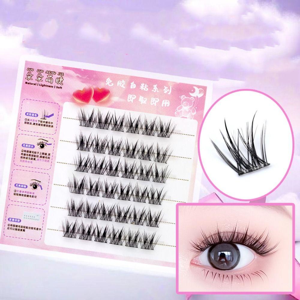 Soft Glue-Free Fake Lashes Long Lasting Eyelashes Extension Ladies Girls