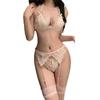 Sexy underwear lace underwear bra set sexy pure desire bra three-point style temptation
