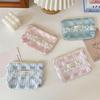 Lace Floral Coin Purse Niche Portable Key Earphones Lipstick Storage Bag Girls Coin Pouch Kids Zipper Cute Purse Small Wallet