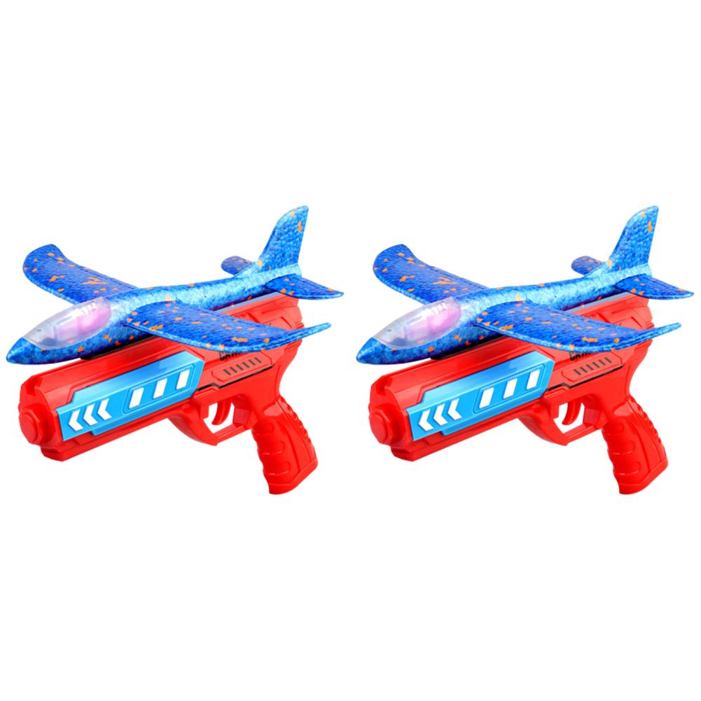 Игрушки для запуска самолетов Спорт на открытом воздухе Летающие игрушки Пенопластовая пусковая установка Катапульта Самолет Пистолет Катапульта Самолет Подарки на день рождения для мальчиков и девочек