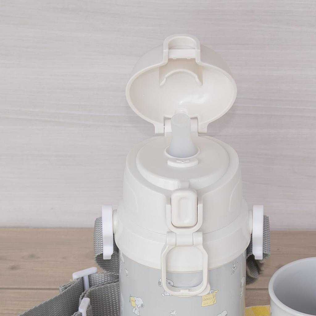 PEANUTS Stainless Steel Bottle with Straw SBR 450S