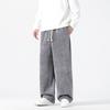 New Autumn and Winter Chinese Style Men's Trendy Warm Trousers Large Size Loose Snow Velvet Thickened Casual Pants