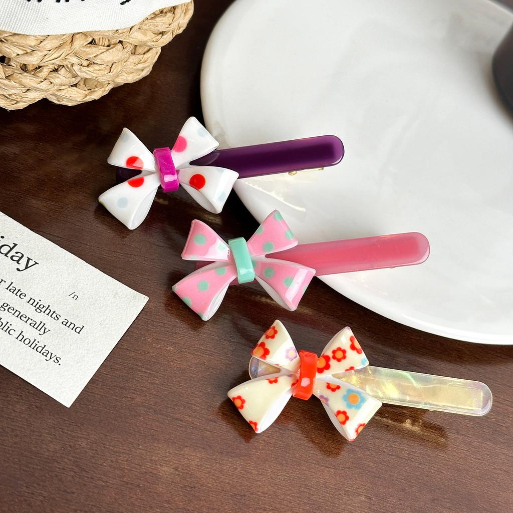 Милые и современные аксессуары для волос с бантом в горошек, идеально подходящие для повседневного использования женщинами