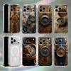 Художественный компас Чехол для телефона Для iPhone 17,16,15,14,13,12,11,Pro,Max,Plus,E,Air,Mini Магнитный Матовый Прозрачный