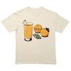 2025 Autumn and Winter Heavy Cute Fruit Printing T-shirt Men's Women's Pure Cotton Casual Loose Personalized Versatile T-shirt