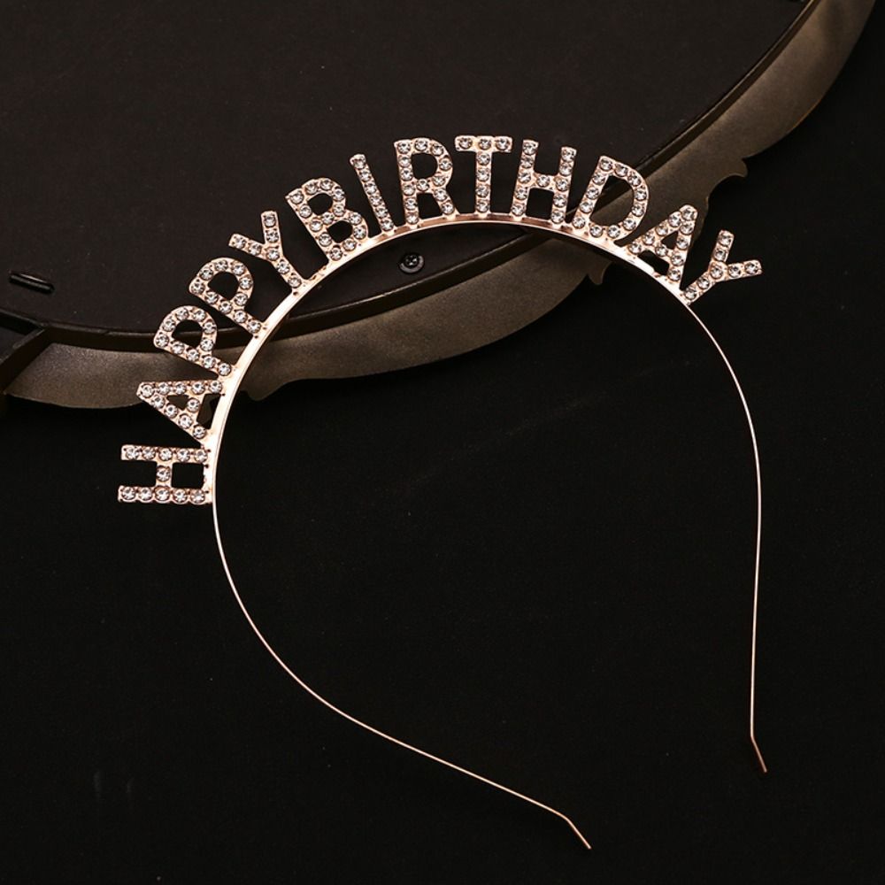 Letter Birthday Queen Headband Female Jewelry Birthday Hair Hoop  Party Atmosphere Hat
