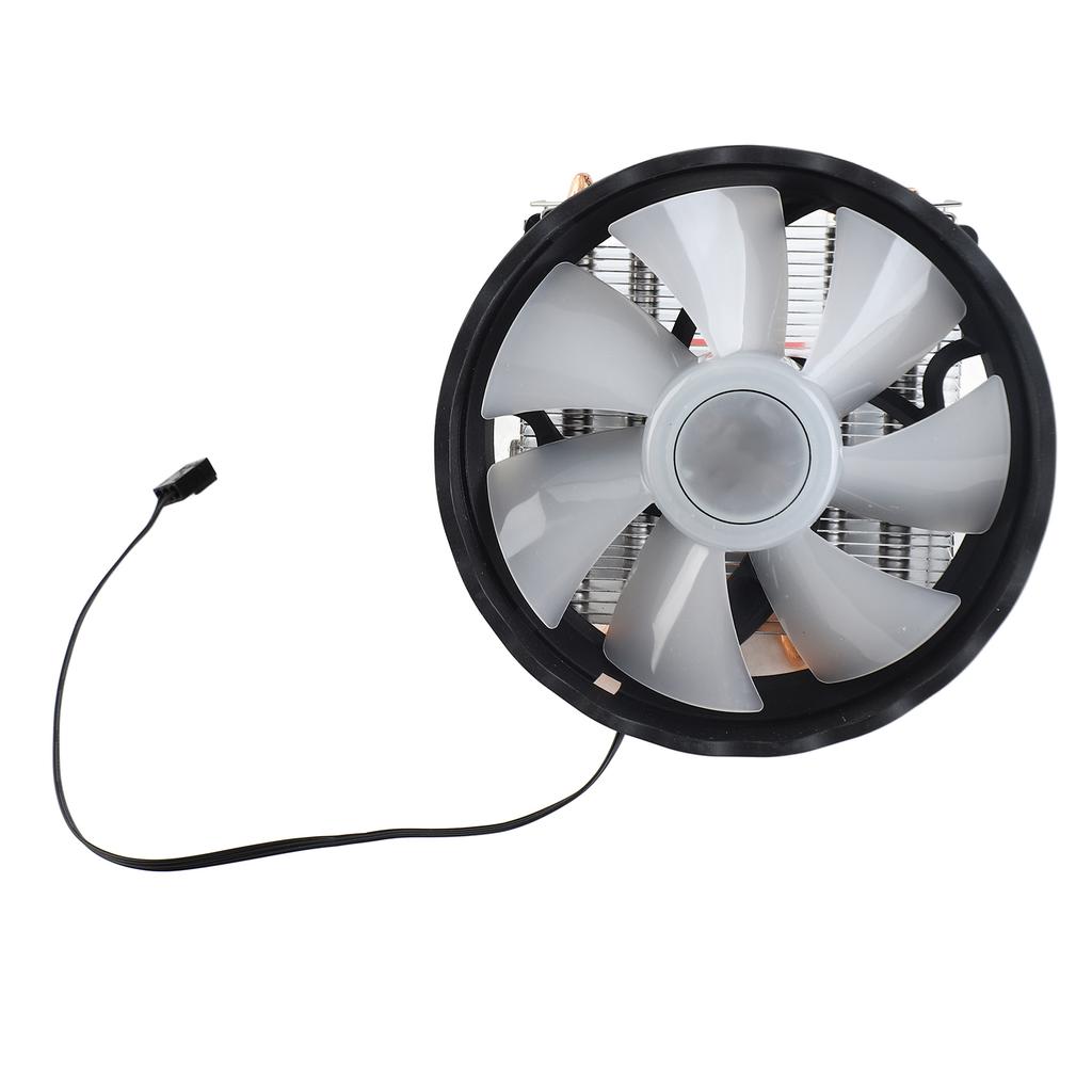 CPU Cooler 4 Copper Heat Pipes 3Pin Colorful Quiet Cooling Fan Replacement for LGA 775 1150 1155 1156 1151 1366 AM2 3 4