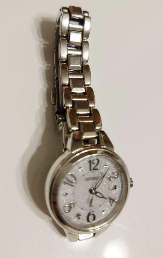 [USED] Seiko Lukia Watch 1B22-0CS0 Round Solar Date