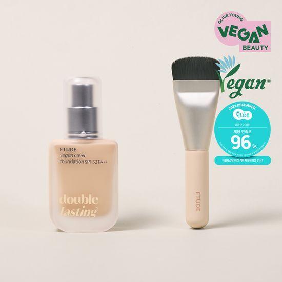 Etude Double Lasting Vegan Cover Foundation (Brush Plan/Single Product)