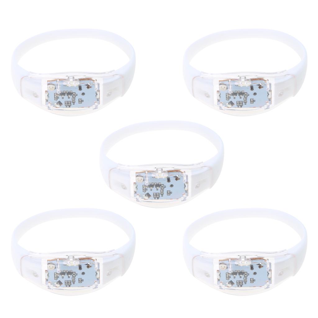 5 шт. Светодиодный светящийся браслет Светящиеся нарукавники Мигающие напульсники Светящиеся в темноте Праздничные принадлежности для баров, концертов, фестивалей