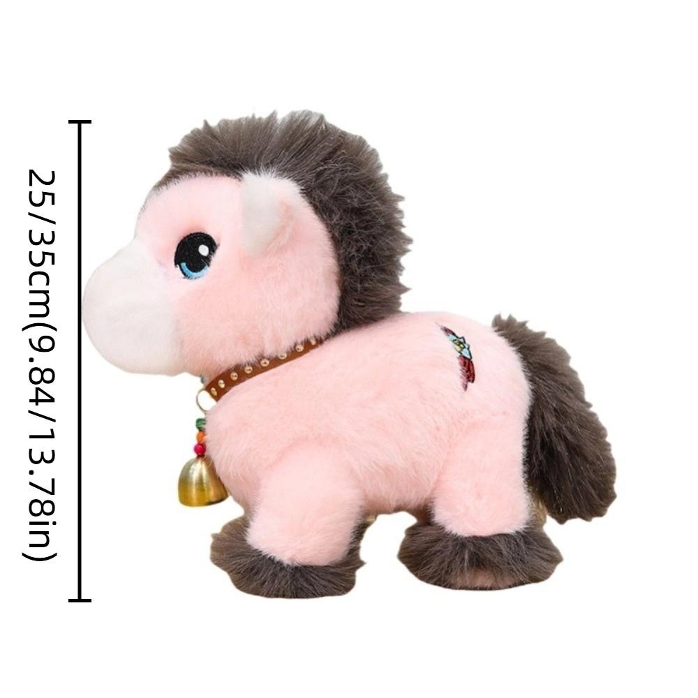 Плюшевая кукла жеребенок с длинной гривой, имитация лошади, мягкая игрушка, плюшевые игрушки лошади, детский подарок