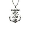Портрет Якорь Подвеска Личность Панк Хип-Хоп Нержавеющая сталь Ожерелье Винтаж Модный Мужской Руль