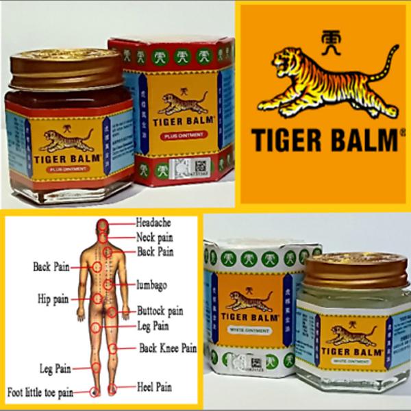 Tiger Balm Набор из 4 продуктов - Relax & Strong Massage - 2 баночки бальзама, крем для мышц, линимент для массажа - Товары Таиланда