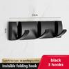 YUNJIEYA Folding Door Hooks Towel Hanger Nail Free Punch Wall Rack  Hook Coat Clothes Holder for Bathroom Kitchen Accessories