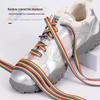 Vibrant Gradient Flat Shoelaces for Men's & Women's Casual Sports Shoes - Rainbow Print
