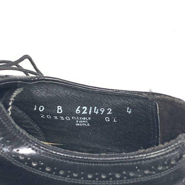 70-е 1978 Винтаж Florsheim Размер 10B 26.5 27.5см Полный Броги с крылом Черный(ИСПОЛЬЗОВАЛ)