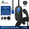 Puppyfc 7.2KW Portable EV Charger 32A Type1/Type 2Fast Home Electric Car Charging Station WiFi Control IP66 Waterproof Overload