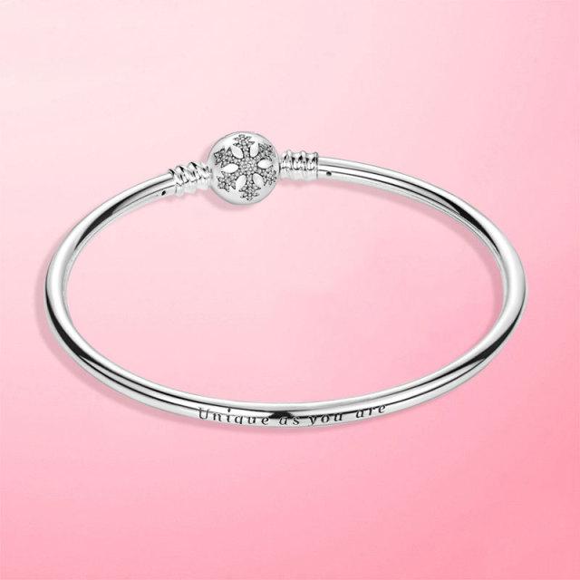 Браслет-цепочка из стерлингового серебра 925 пробы с сердцем и змеей для женщин, бесконечный узел, застежка в виде цветка ромашки, женский браслет, женские ювелирные изделия