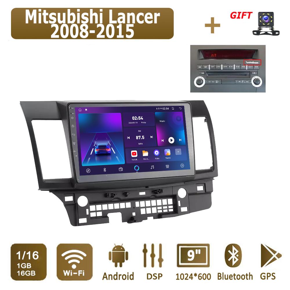 Android Carplay автомобильное радио для Mitsubishi Lancer 2008-2015 мультимедийный проигрыватель головное устройство стерео GPS навигация BT WIFI 4+64 ГБ