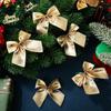 24 шт. Рождественские бантики Блестящая декоративная лента 55 см Елка Фестиваль Вечеринка DIY Ремесло Свадебные аксессуары для волос
