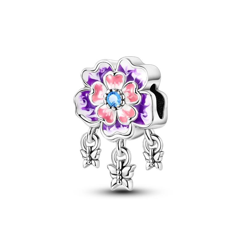 925 Sterling Silver Travel Series Camera Bicycle Tower Compass Bag Pendant Charm Fit 4mm Aperture Bracelet DIY Bead Jewelry Gift
