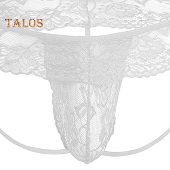 Мужские трусы с ажурным кружевом, тонкие, с низкой талией, с бретелями, мужские трусы-карманы, мужские трусы для ночного клуба, мужские трусы для спальни, медового месяца, свадьбы