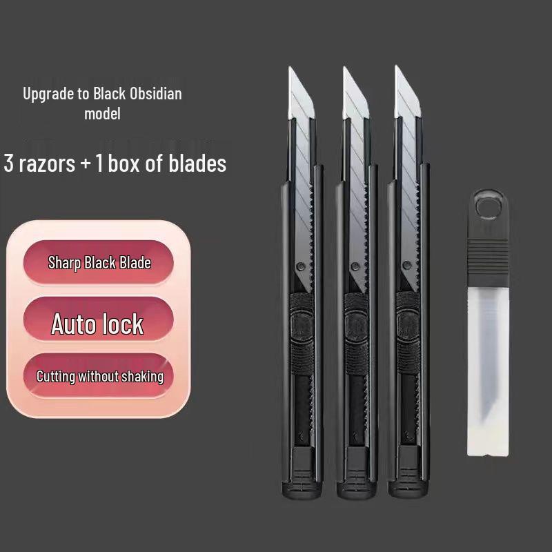 Универсальный нож из высокоуглеродистой стали с черным лезвием для резки обоев и художественных работ