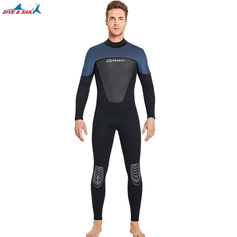 Diving Suit 3mm Long-sleeved One-piece Thermal Large Size Snorkeling Swimming Cold-proof Surfing
