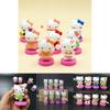 Очаровательный набор из восьми миниатюрных кукольных домиков Hello Kitty. Идеально подходит для тортов и садов