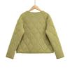 Womens Oversized Relaxed Fit Quilted Cotton Puffer Jacket Long Sleeve Round Neck Casual Coat Fall Winter
