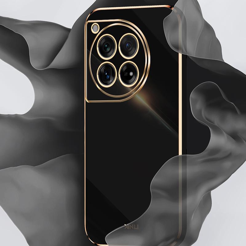 XINLI For OnePlus 12 5G Case Electroplating TPU Phone Cover Precise Lens Protection