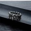 Adjustable Open Ring Men Women Vintage Chain Design Geometric Finger Plated Retro Stylish Accessory