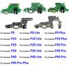 USB Charging Port Dock Connector Board Flex Cable For Huawei P9 P10 P20 30 40 Pro Lite Plus With Microphone
