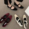 French retro Xiaoxiangfeng single shoes flat-soled soft-soled red women's shoes spring and summer grandma shoes with skirts Mary Jane shoes