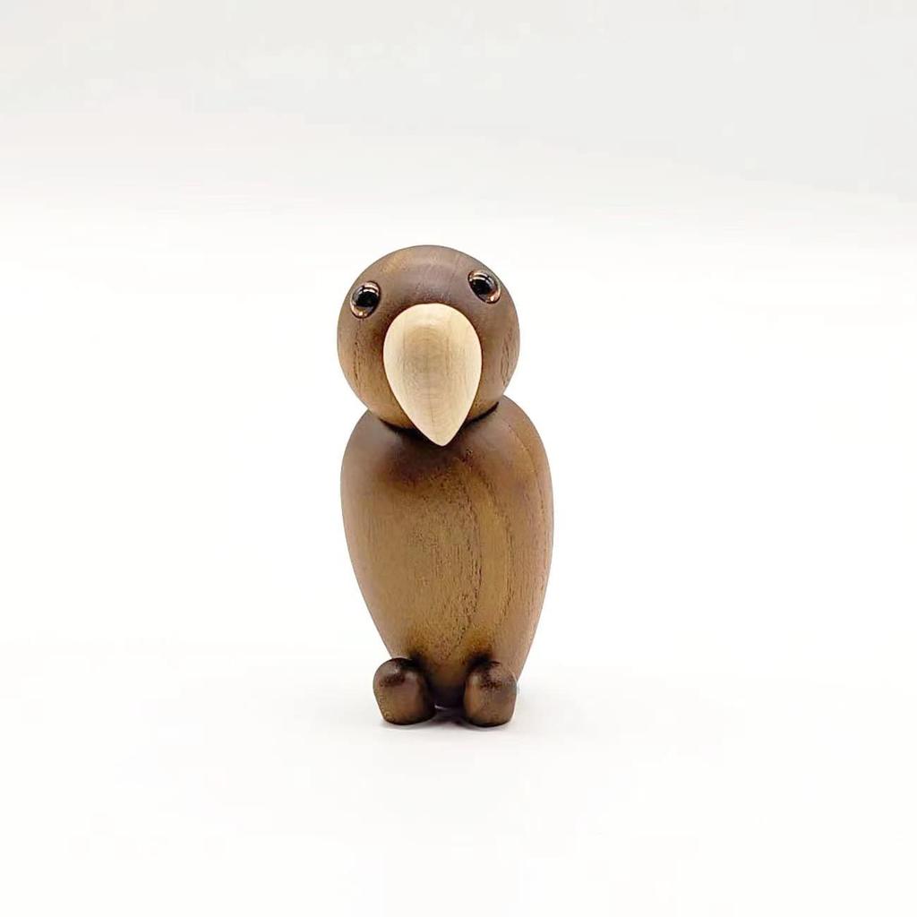 Royal Pet Parrot Wooden Nordic Wood Animal Kokeshi Interior Wall Decor (hej!e) Figurine, Style, Figure, Doll, Decor, Doll,