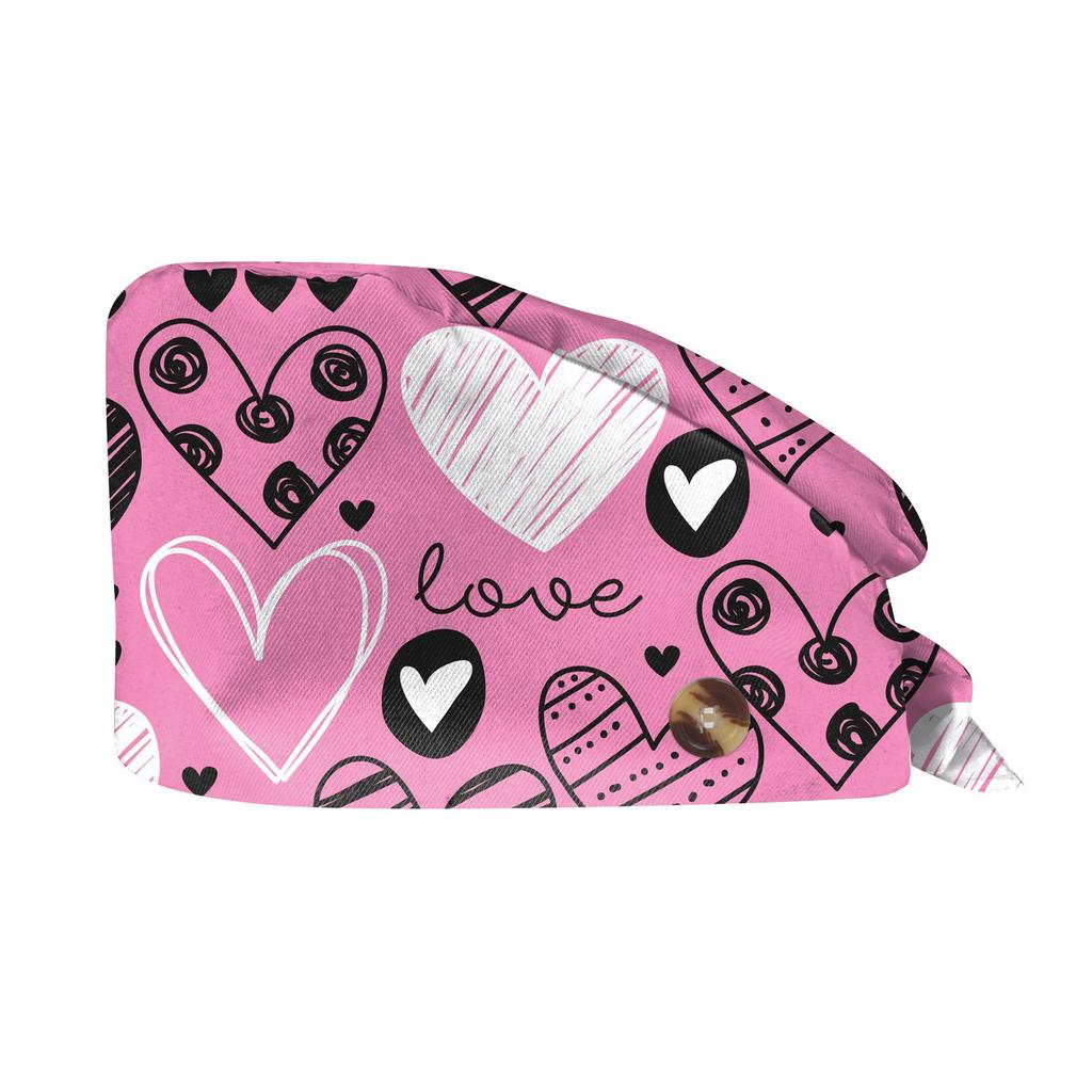 Модная шляпа с принтом ко Дню святого Валентина, повседневная, стираная, кепка-мешок