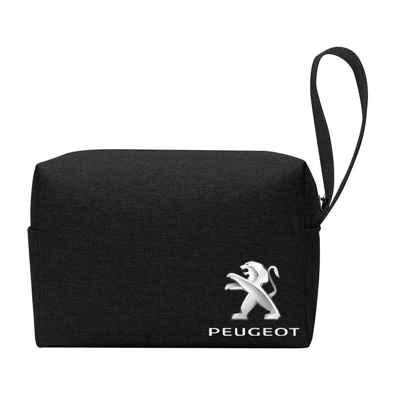 Storage Bag Cable Cord Travel Bag Card Power Bank card Bag for Peugeot Logo 108 406 407 408 206 207 208 306 307 Car Accessories